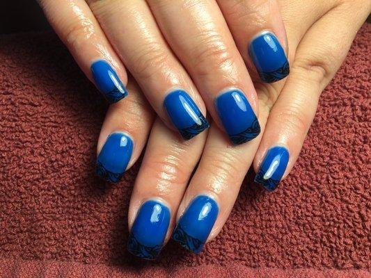 Gel Manicure with art