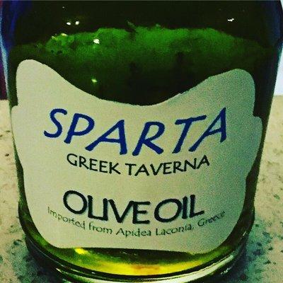Imported olive oil from Sparta Greece