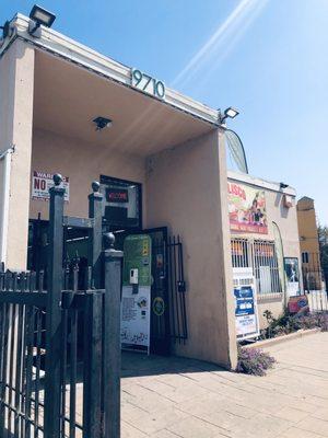 Storefront entrance.