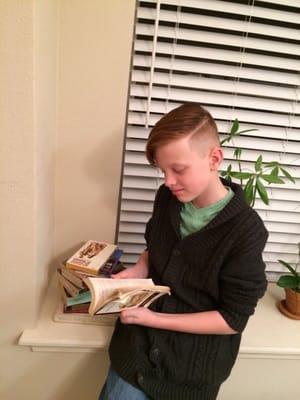 Better photos of the haircuts Z does on Korbin