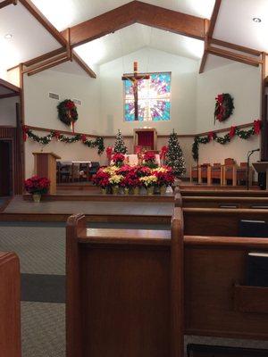 Decorated lovely for Christmas mass!