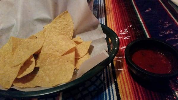 Chips and salsa. Flavorful!