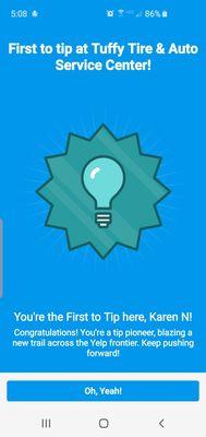 Oh yeah 1st To Tip !