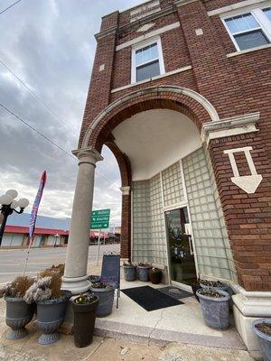 Restaurant Entrance, downtown Comanche