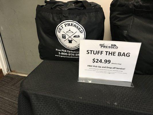 Get your laundry done for 1 dollar a pound plus free pickup & delivery.