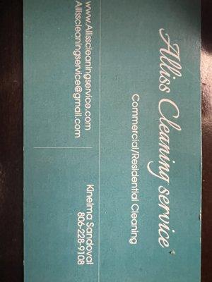 Alliss cleaning service