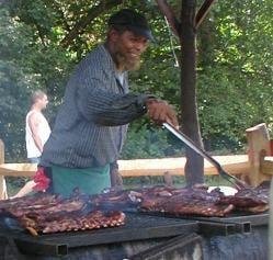 Curtis cooking up some excellent food