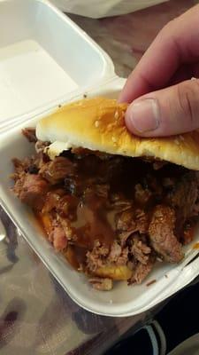 My favorite, the brisket sandwich