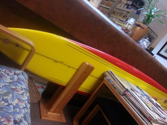 Surfboard indoors....the right spot:)