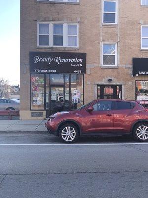 Front of the salon