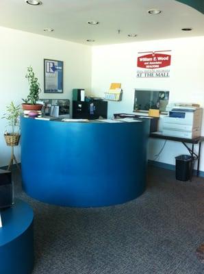 Receptionist desk...