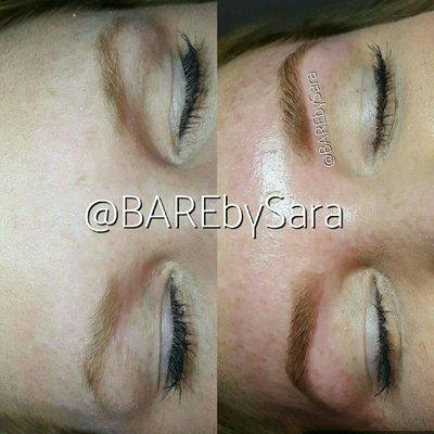 Brow tint and shaping