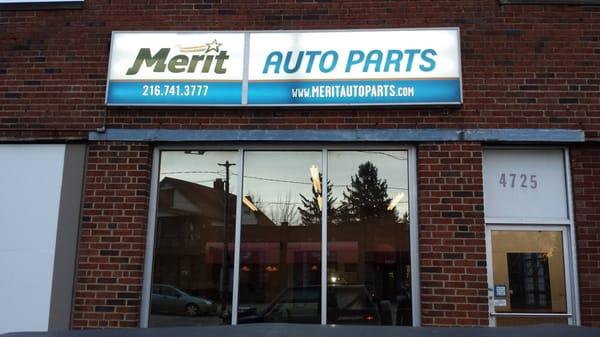 Merit Auto Parts new sign is up. The doors should be opening soon.