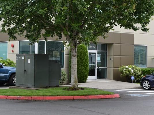 The front entrance of our Kent, WA office