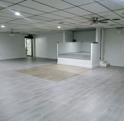 inside the hall and the DJ booth