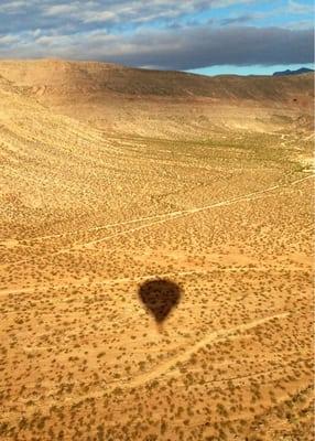 Flight over foothills