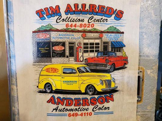 8 color front, the old days. We have been printing garments since 1988
