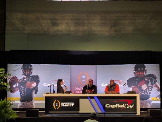 Live broadcast at Playoff fan central 2017, Tampa convention center