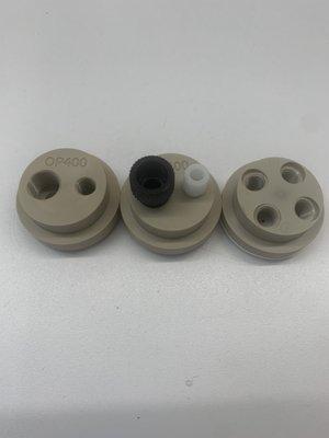 Part on right is reference part, the two left pieces were drawn on CAD and cut by Upland.