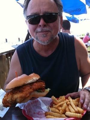 Nice size fish sandwich