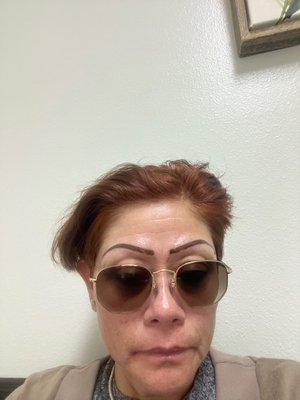 My beautiful eyebrows they match my hair!!