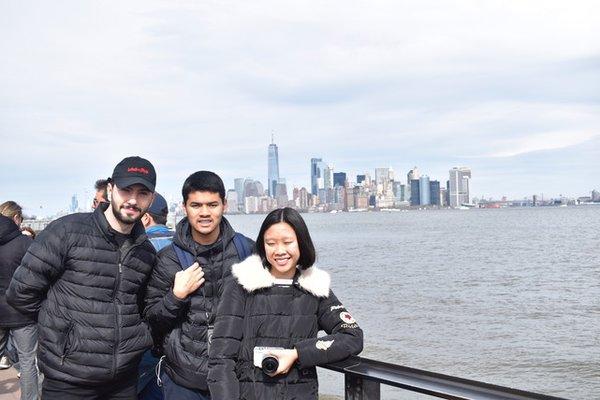 Students at the Statue Of Liberty