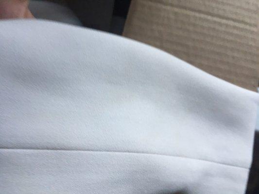 Bigger yellowish water stain throughout the clothes.....did they "DRY CLEAN" it is dirty water?