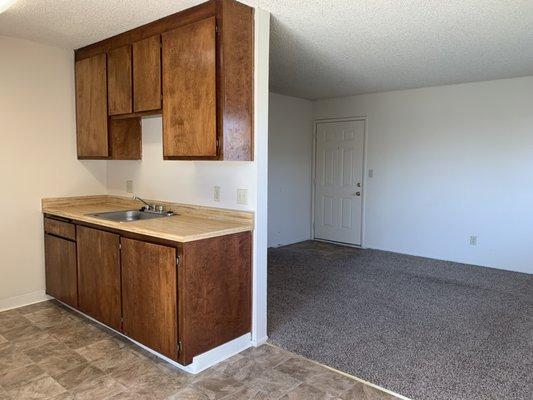 Kitchen and living room!