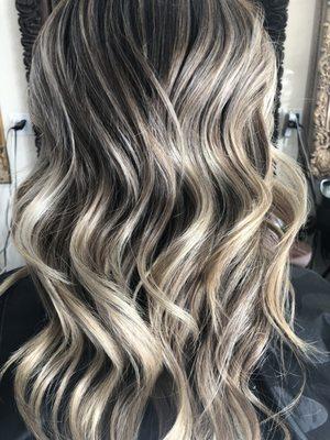 Ashy dimensional blonde