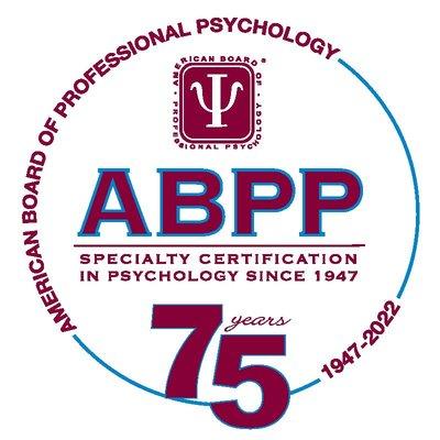 Board Certified in Couple & Family Psychology - this is a specialty credential beyond licensure requiring video review and oral exam.