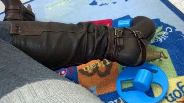 Brown boots with buckles