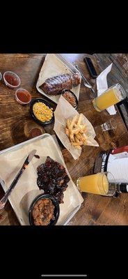 Baby back ribs (full slab) & Sticky Burnt ends (both so good!)