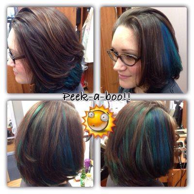 Medium layers, peekaboo color panels