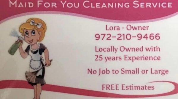 Maid For You Cleaning