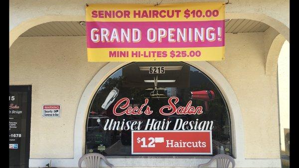 front of Ceci's Salon