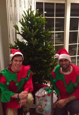 Little Tree Helpers after delivering a tree!