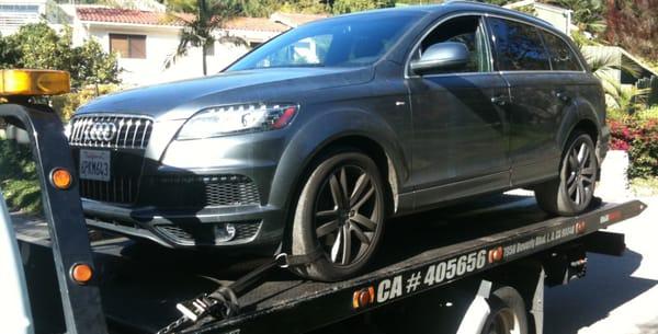 Got a tow on a flatbed