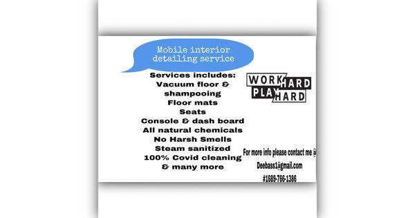 Mobile Interior Detailing Service