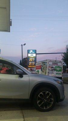 2.119 for regular with credit card, 2.079 cash