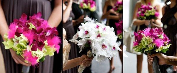 Beautiful bouquets for a wedding