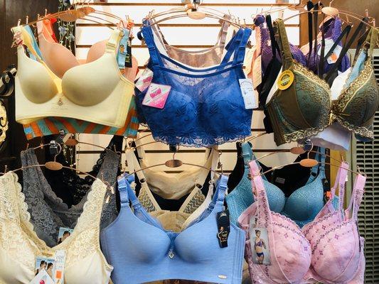 We have different underwear and bras in different colors and styles. Come pick your favorite!