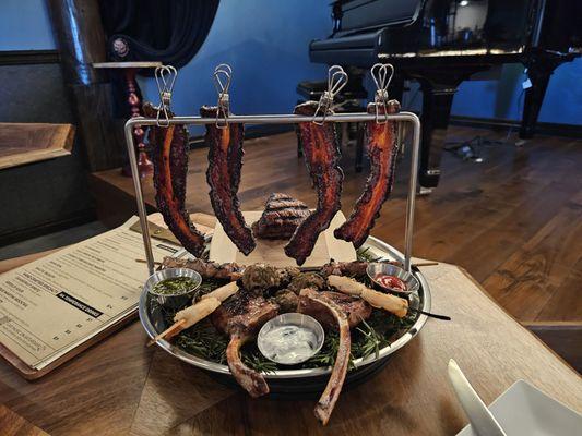 The very reasonably priced Carnivore Food Flight was plenty for 2 hungry adults. Just delicious. The bacon, though. Wow.