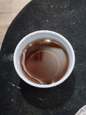 The syrup that came with the French Toast casserole.