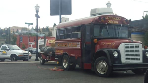 The truck and smoker!