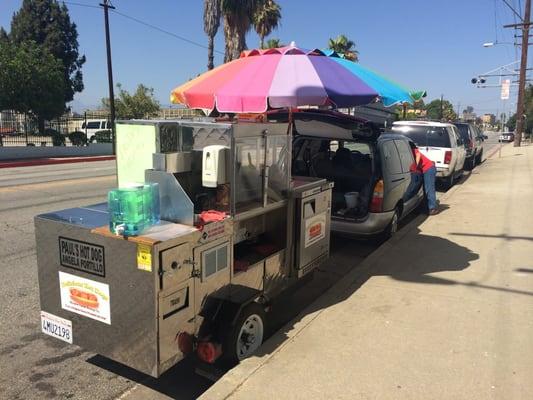 Paul's Hot Dogs & Fruit Cart