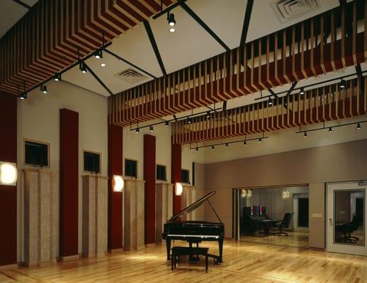 Recording room with 2 Iso booths