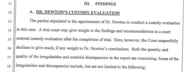 From the decision from the judge, her rejection of the evaluation due to his multitude of errors. San Francisco case Id: FDI-15-783694