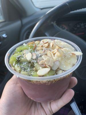 Modified "Barrier Reef" smoothie bowl