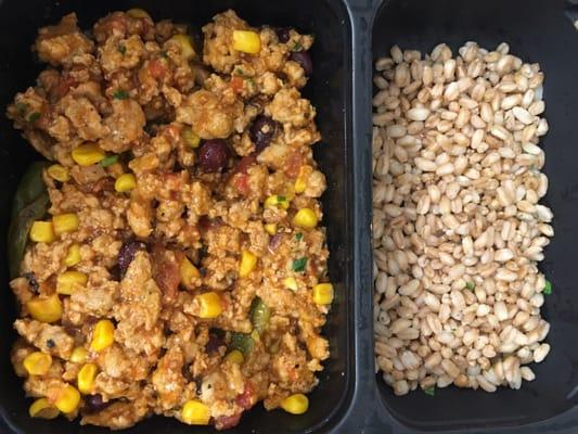 Turkey chilli with healthy barley