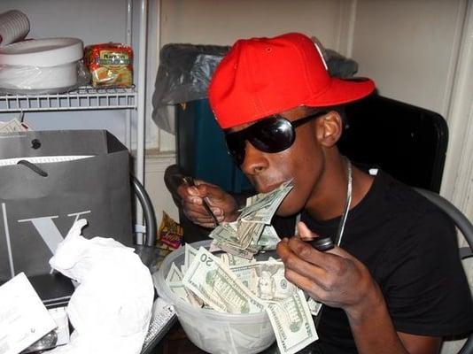 One of the many customers I have encountered at BB's! You can't find this at Dale's Dirty Danishes!